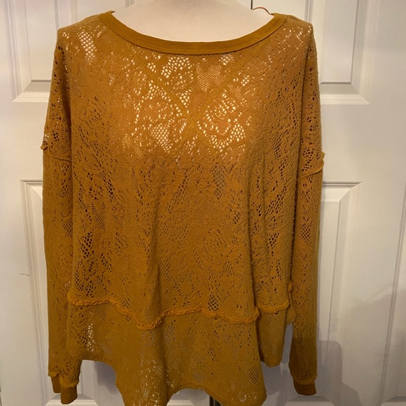 Free People Sweaters - Free people mustard sweater size XS